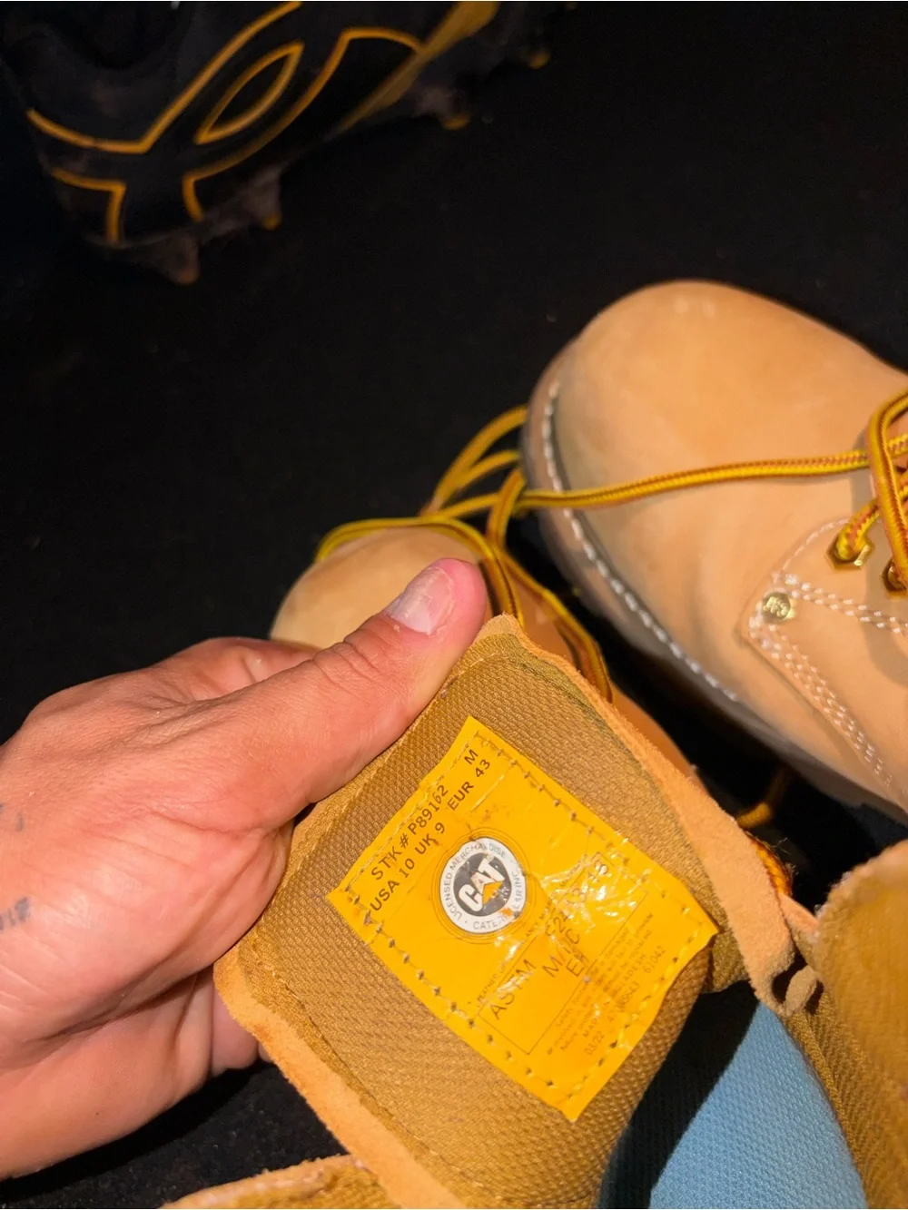 Kids Wheat Work Boots with Yellow Laces